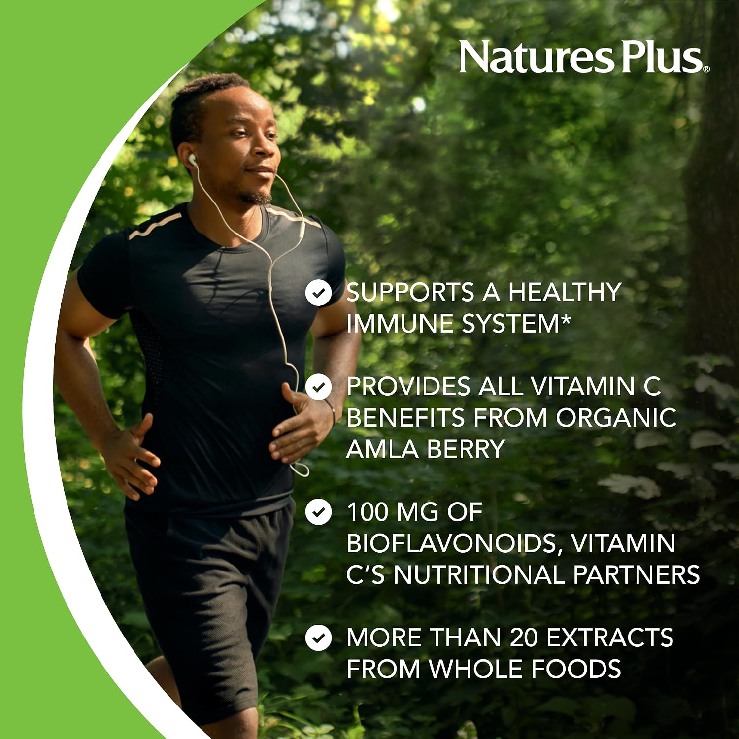 NaturesPlus Source of Life Garden Vitamina C - 60 Cápsulas (Paquete de 2) - Apoyo al Sistema Inmunológico - Ecológico, No GMO, Vegano, Sin Gluten