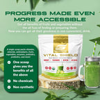 Granite Nutrition Vital Shield - Superalimentos Verdes Orgánicos con Champiñones y Cereza Ácida – Apoya Energía, Inmunidad y Salud Digestiva – Sabor Limón Lima (30 Raciones)