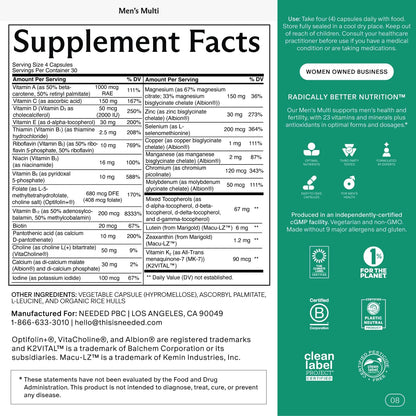 Needed. Multivitamínico para Hombres - 25 – Energía y vitalidad: La vitamina B12 contribuye al metabolismo – Image 2