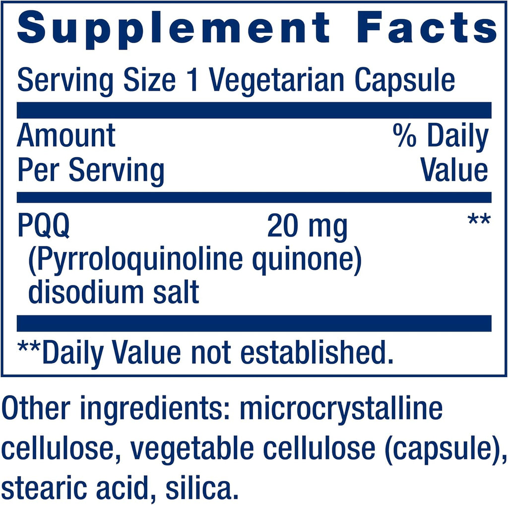 Life Extension PQQ 20 mg – 30 Cápsulas