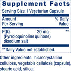 Life Extension PQQ 20 mg – 30 Cápsulas