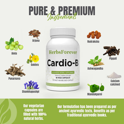 Herbsforever Cardio-B Suplemento Herbal Ayurvédico 90 Cápsulas Vegetales 800 mg – Image 5