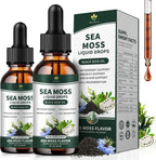 (2 Pack) Gotas Líquidas de Sea Moss con Aceite de Nigella, Soursop y Algas Irish Moss