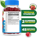 Lifeable Gominolas de Vitamina B12 Sin Azúcar para Niños - 1000 mcg - 90 Gominolas