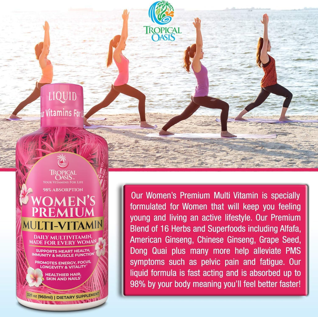 Premium Liquid Multivitamin for Women - Sugar-Free - 32 Servings