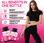 Myo Inositol & Green Tea Capsules with Garcinia Cambogia, Berberine, Turmeric, Ginger, and Black Pepper | Supports Body Balance & Digestive | Vegan, Non-GMO - 90 Capsules