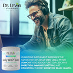 Dr Lewis Daily Brain Care Powder – Polvo para la memoria y concentración con Aloe Vera – 150g