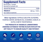 Vitamin E 400 IU - Natural Clinical Formula with d-alpha-tocopherol and mixed tocopherols - 90 Softgels