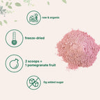 Zumo de granada en polvo orgánico, 454 g | 100% natural | Liofilizado y prensado en frío | Sin azúcar ni aditivos | Vegano