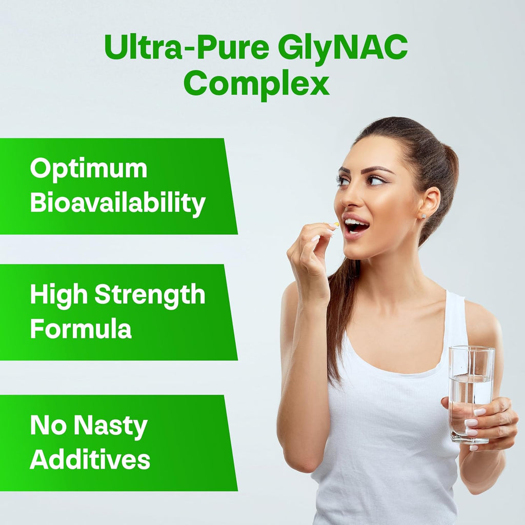Longevity Box Ultra Pure GlyNAC 1000mg - 120 Cápsulas Veganas