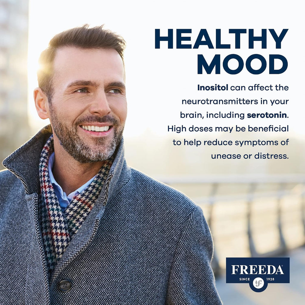 FREEDA Myo-Inositol Puro en Polvo – 900 mg por Ración, Sin Sabor, Vegano, Kosher (113 g)