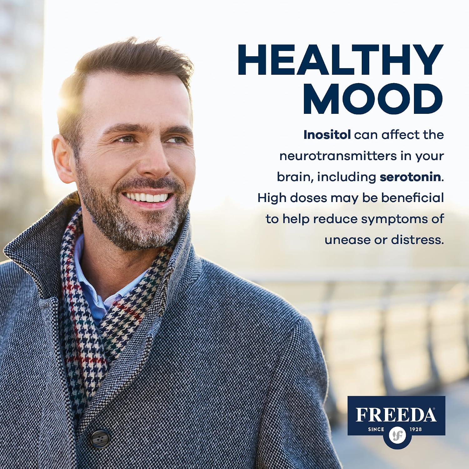 FREEDA Myo-Inositol Puro en Polvo – 900 mg por Ración, Sin Sabor, Vegano, Kosher (113 g)