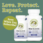Wholistic Pet Organics Krill Oil para Perros y Gatos - Suplemento Antioxidante Premium - 60 Cápsulas Blandas