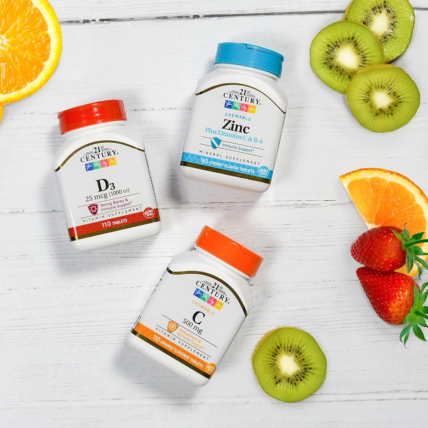 21st Century Vitamina D3 1000 UI Comprimidos, Pack de 3 (330 comprimidos)