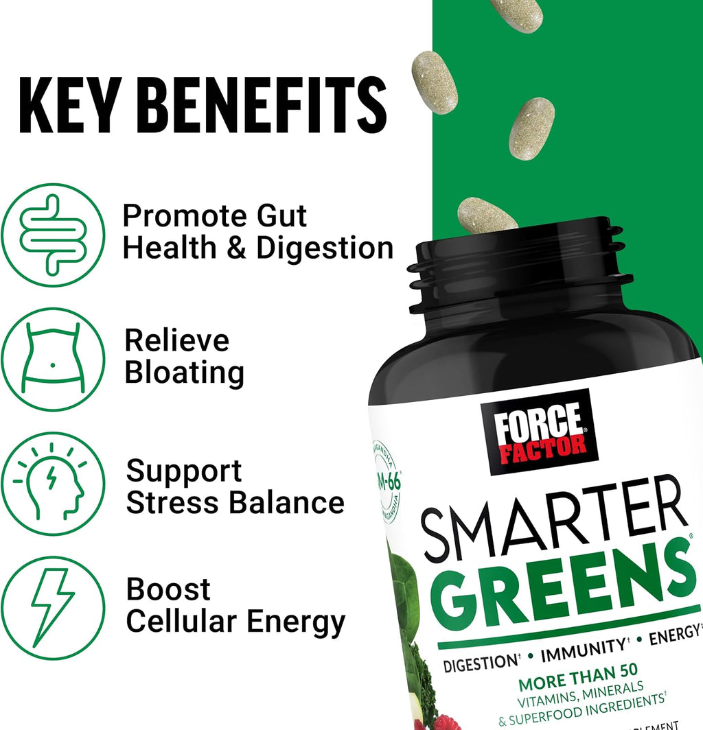 Force Factor Smarter Greens Tablets - 90 Comprimidos