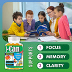 I-Can Kids Focus Gummies con Omega 3 DHA - 60 Gominolas para Niños
