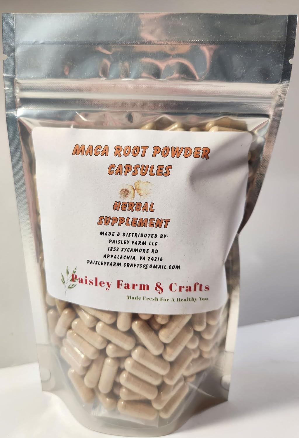 Cápsulas de Raíz de Maca Amarilla - Suplemento Herbal - 300 Cápsulas