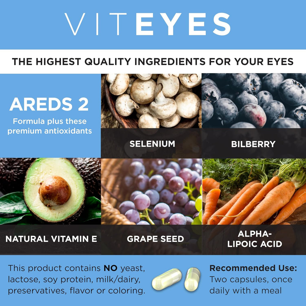 Viteyes AREDS 2 Advanced Complemento Macular con Luteína y Antioxidantes, 60 Cápsulas