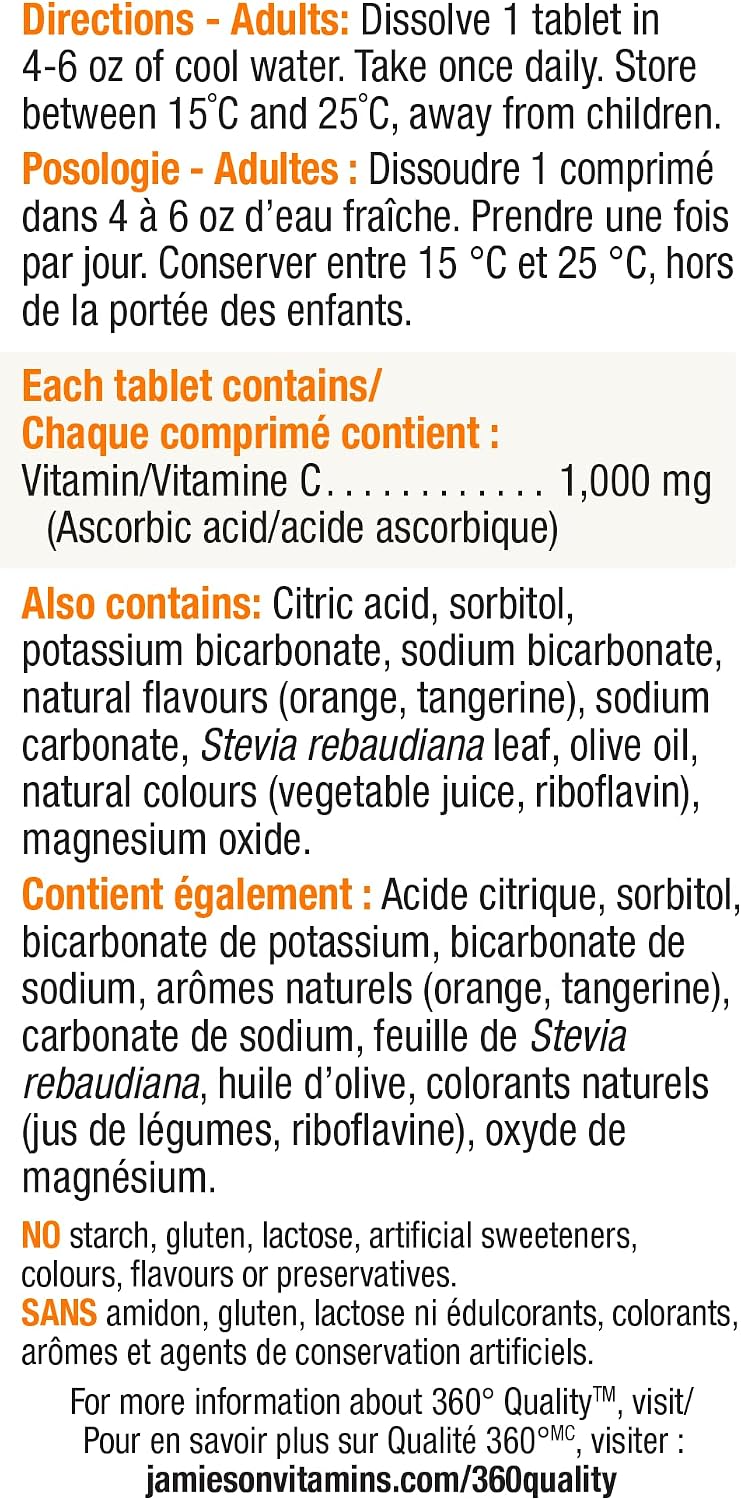 Jamieson C Efervescente 1000 mg - 10 Comprimidos