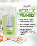 NaturalSlim Metabolic Vitamins - Multivitamínico Completo con Enzimas Digestivas (3 Paquetes)