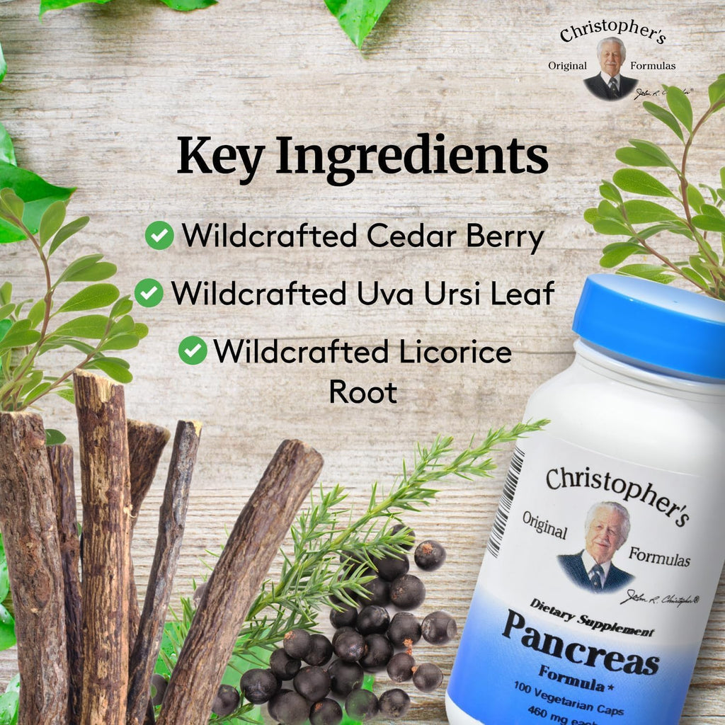 Dr. Christopher's Formulas Pancreas Formula - 100 Cápsulas Vegetales