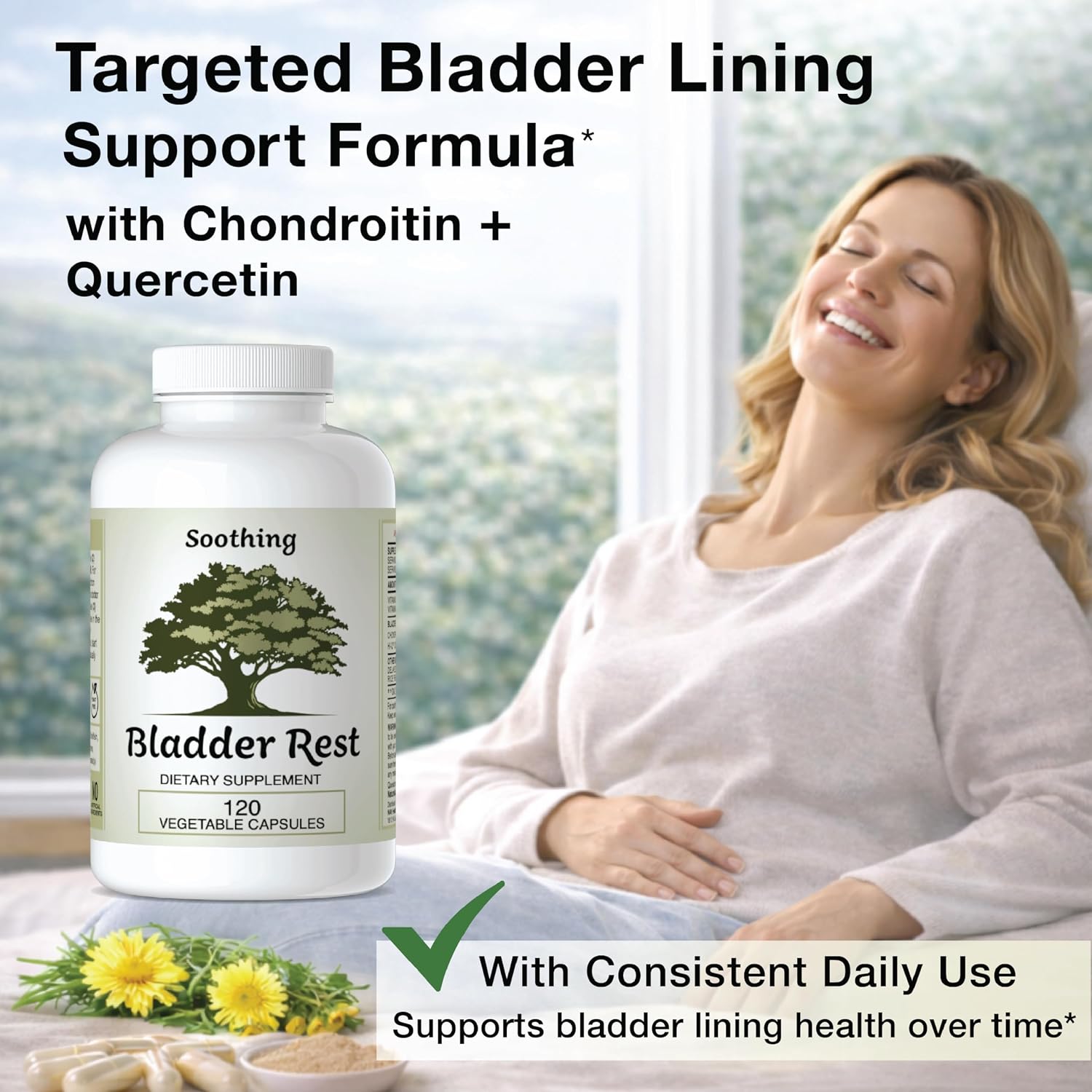 Bladder Rest - Salud de la Vejiga y Soporte para el Revestimiento Natural - 120 Cápsulas
