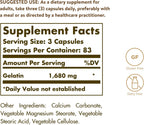 Solgar Gelatina 1680 mg, 250 Cápsulas - Apoyo Natural para Huesos, Articulaciones y Piel