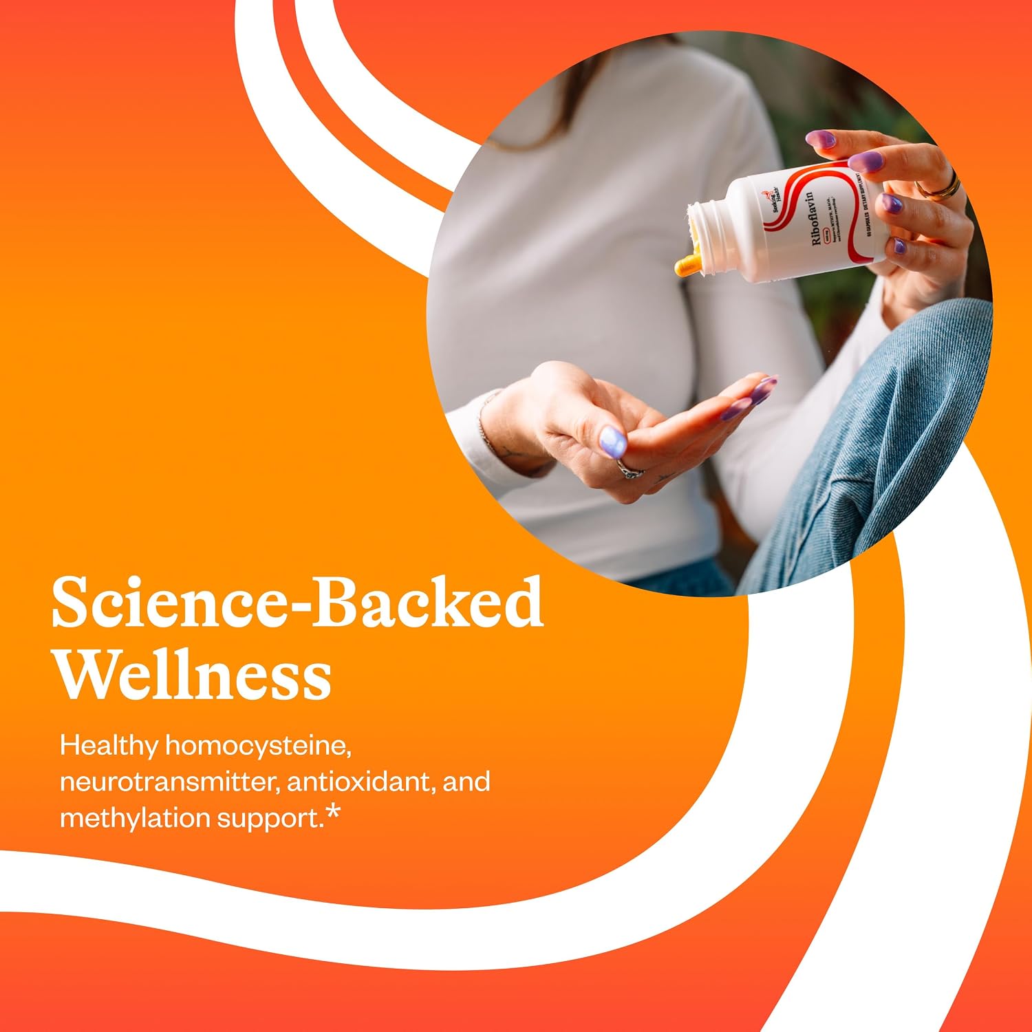 Seeking Health Riboflavina - Suplemento de Vitamina B2 para Apoyo a la Metilación - Apoya el Metabolismo de la Homocisteína con Ingredientes Antioxidantes - 400 mg, 60 Cápsulas