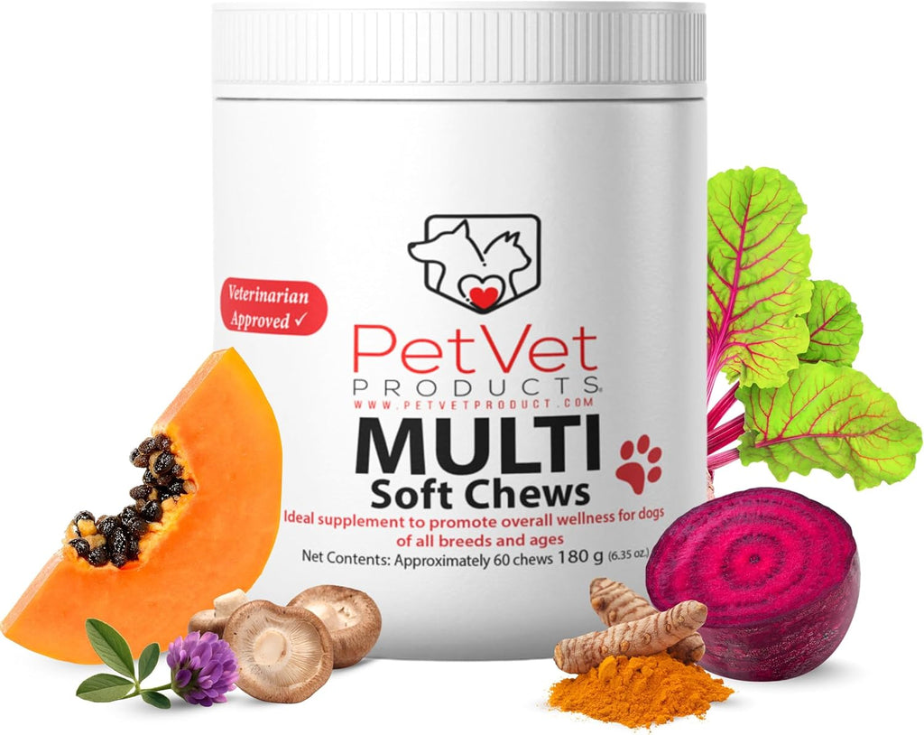Pet Vet Multi Soft Chews para Perros (Hígado de Res, 60 Unidades)