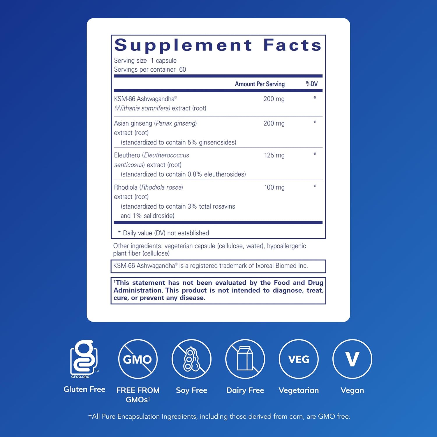 Pure Encapsulations Energy Xtra | Fórmula Adaptógena para la Resistencia* | 60 Cápsulas