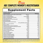 Sundance Vitamins Women’s ABC Complete Multivitamin & Mineral Formula, 60 Coated Caplets