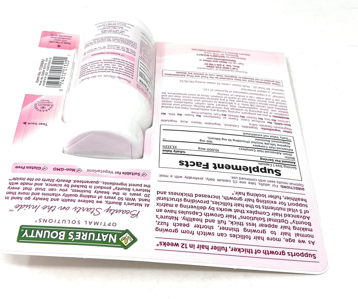 Nature's Bounty Suplemento para el Cabello – La biotina contribuye al metabolismo energético normal. – Image 6