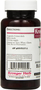 Kroeger Herb Blood Toner - 100 Cápsulas Vegetarianas