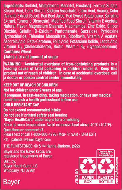 Flintstones Multivitamínico Masticable para – Vitamina D: Favorece la absorción del calcio y el fósforo, y – Image 10