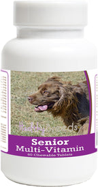 Healthy Breeds Multivitamínico Senior para Perros - 60 Comprimidos Masticables Sabor Hígado