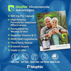 biophix B-3 Nicotinamida 500 mg 180 cápsulas - Fórmula de vitamina B3 sin enrojecimiento