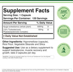 Turkesterone 500 mg, 120 cápsulas - Extracto de Ajuga Turkestanica estandarizado al 10%