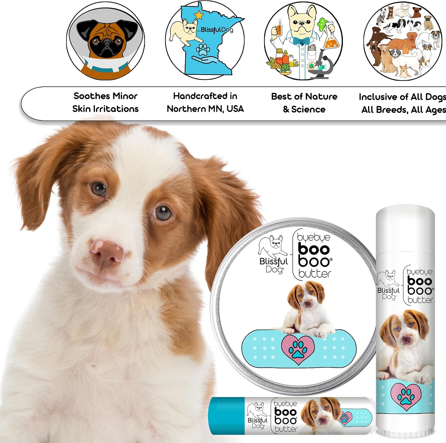 The Blissful Dog Brittany Boo Butter Bálsamo Tópico - 473 ml