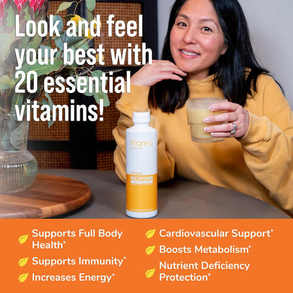 Manna Vitamins Evolved Liposomal Multivitamin - Pack de 3 - Multivitamínico Líquido Diario con 20 Vitaminas y Minerales