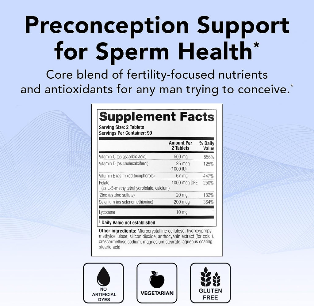 Theralogix ConceptionXR Fertility Supplement for Men, 180 Tablets (90-Day Supply)