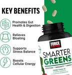 Force Factor Smarter Greens Tablets, 2 Pack, 180 Comprimidos - Suplemento Verde con Superalimentos