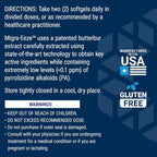 Life Extension Migra-Eeze - Suplemento con Extracto de Raíz de Petasita, Vitamina B2 y Jengibre - Fórmula para Aliviar el Malestar de Cabeza - Sin Gluten - 60 Cápsulas Blandas