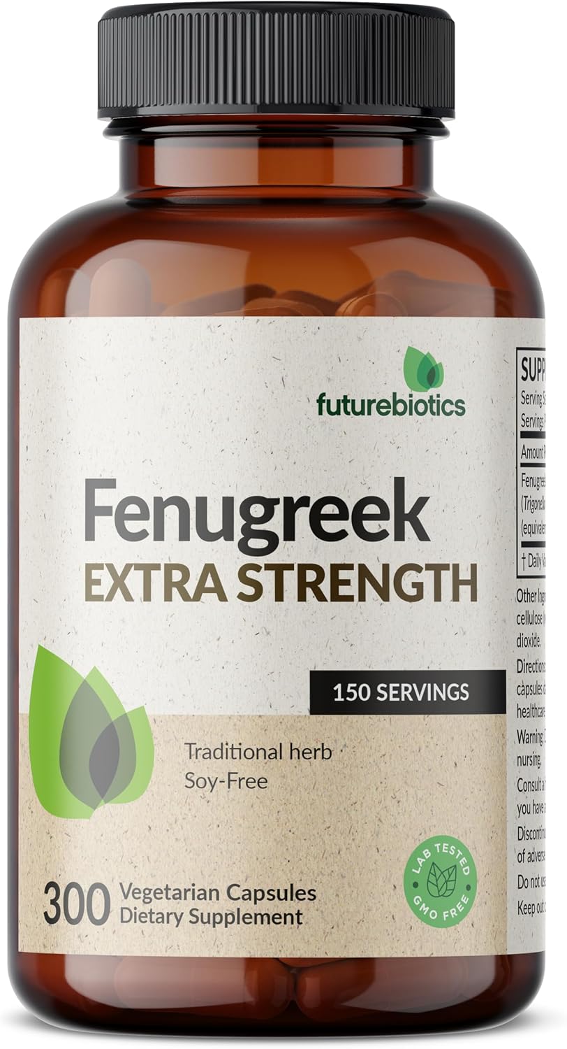 Futurebiotics Fenogreco Extra Fuerza 2400 mg – 300 Cápsulas Vegetarianas
