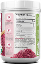 biophix Polvo de Cereza Ácida Orgánica Extracto 20:1 - 350 g (12.3 oz) - Superalimento Natural - Sin Azúcar Añadido - Vegano
