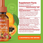 Simply Nature's Pledge - Suplemento de Frutas y Verduras - Gotas Líquidas - Superalimentos Integrales - Sin Soja - Hecho en EE. UU.