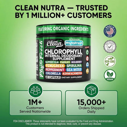 Clean Nutra Cápsulas de Clorofila y – Función digestiva: La fibra y los mucílagos del olmo resbaladizo y el – Image 8