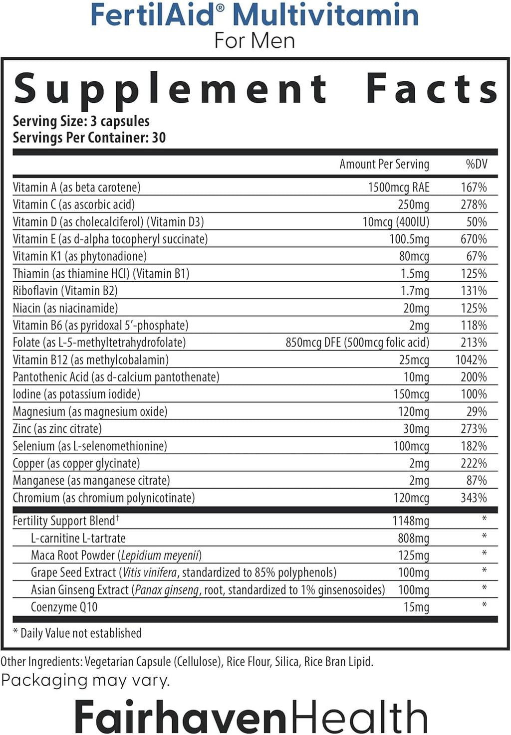 Fairhaven Health FertilAid Combo para Él y Ella – Suplemento de Fertilidad