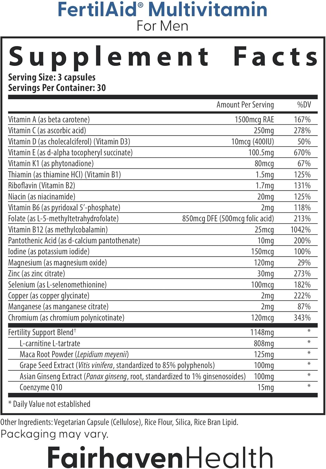 Fairhaven Health FertilAid Combo para Él y Ella – Suplemento de Fertilidad