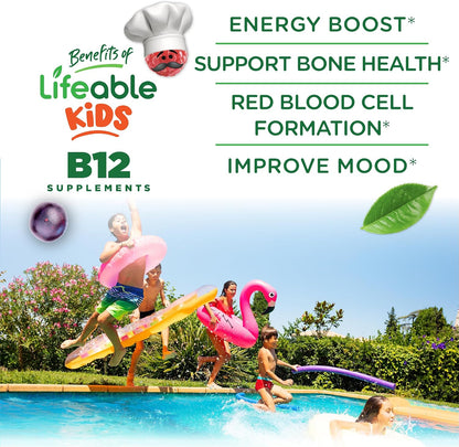 Lifeable Gominolas de Vitamina B12 Sin – Apoyo al metabolismo: La B12 participa en el metabolismo de los – Image 3
