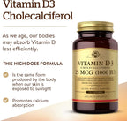 Solgar Vitamina D3 (Colecalciferol) 1000 UI, 250 Cápsulas Blandas